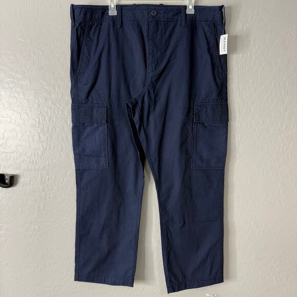 Old Navy Straight Cargo Pants, Blue, 40x30 - Picture 1 of 5